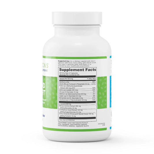 evexias health thyroid support bottle supplement facts ingredients label