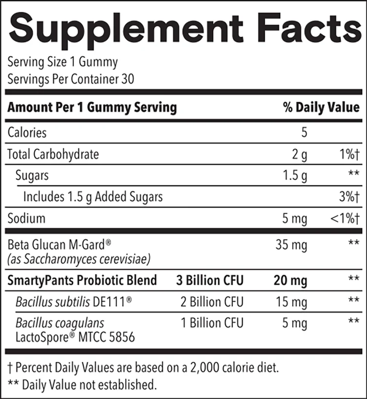 Adult 3 Billion CFU Probiotic by Smarty Pants