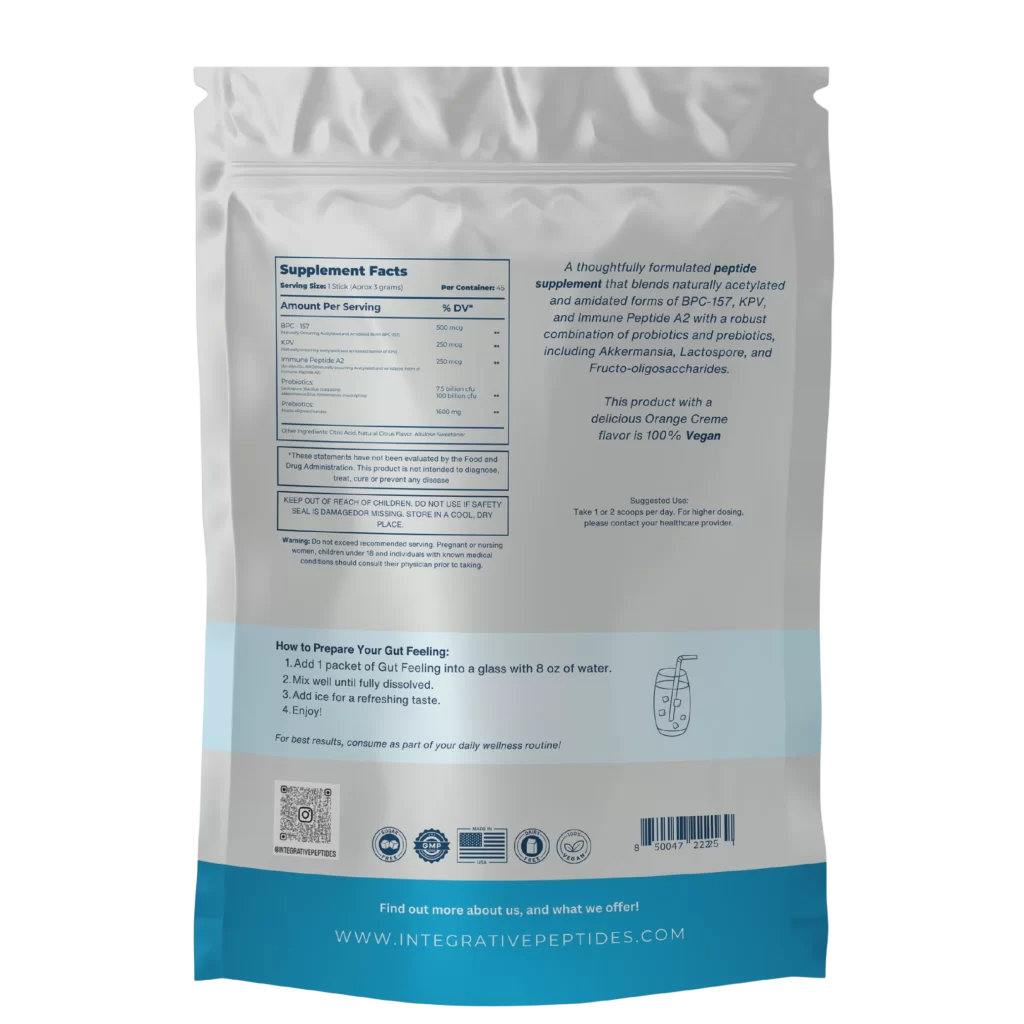 Gut Feeling™ Travel Sachets – Orange Crème by Integrative Peptides