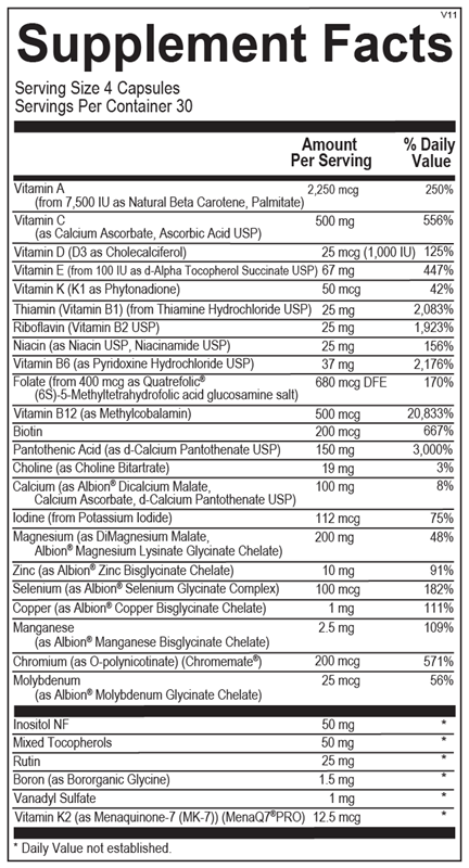 Alpha Base® Capsules without Iron by Ortho Molecular