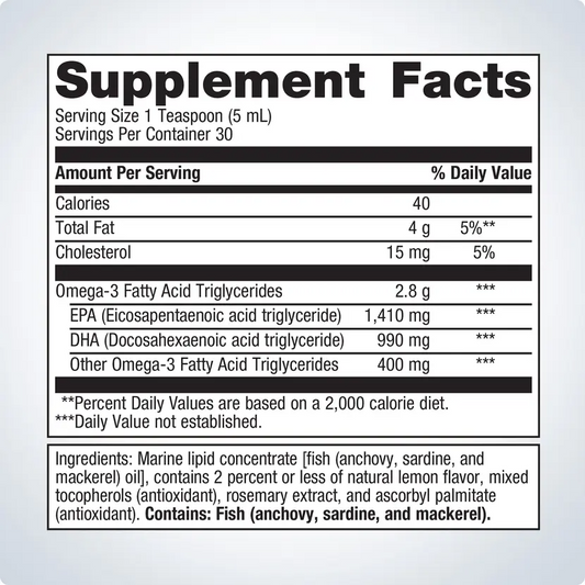 OmegaGenics® Fish Oil EPA-DHA Liquid 2400 mg By Metagenics