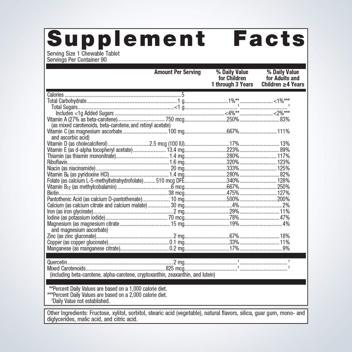 Multigenics® Chewable Multivitamin By Metagenics