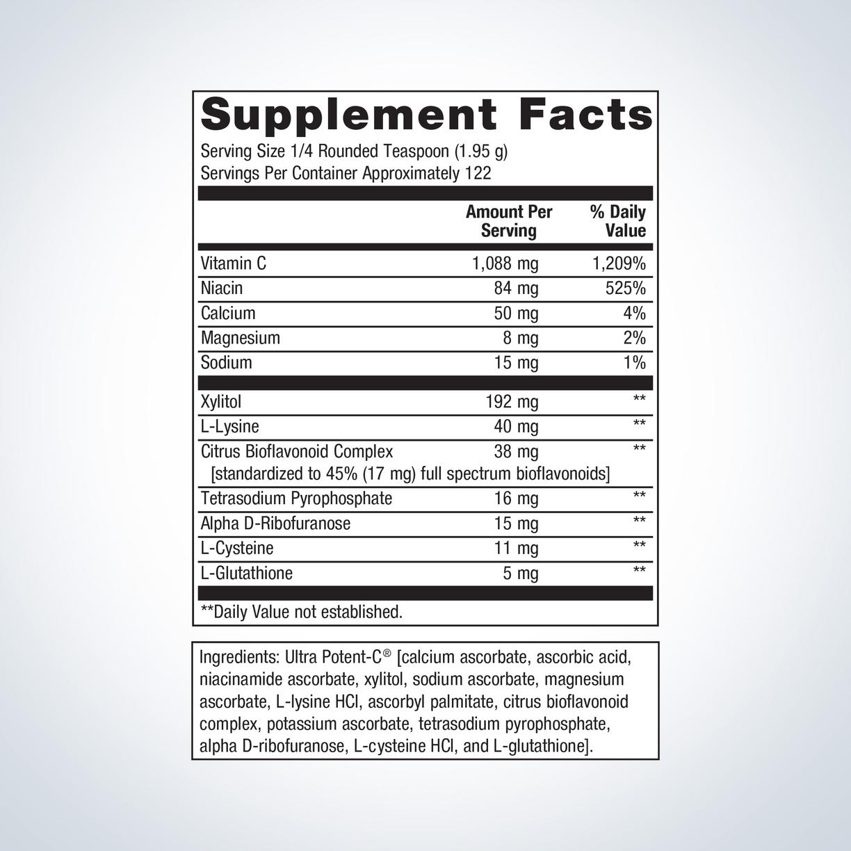 Ultra Potent-C® Vitamin C Powder By Metagenics