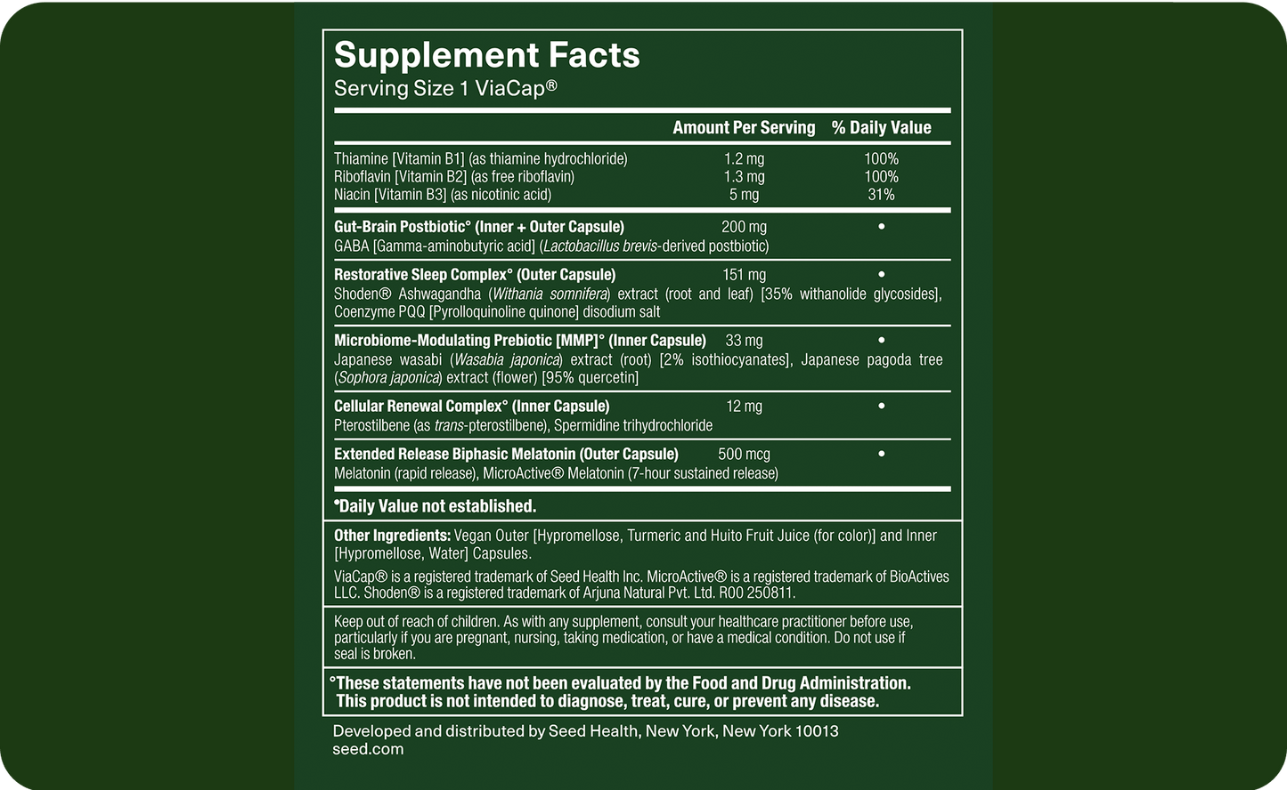 PM-02™ Sleep + Restore By Seed