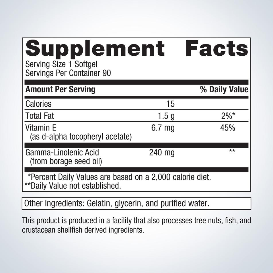 OmegaGenics® Borage Seed GLA Oil 240 mg By Metagenics