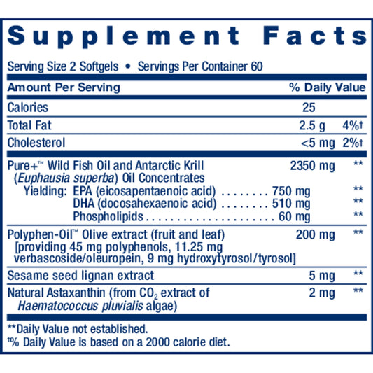 life extension super omega-3 plus supplement facts label