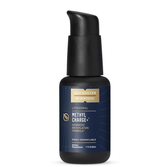 Methyl Charge+™ liposomal methylation supplement bottle by Quicksilver Scientific