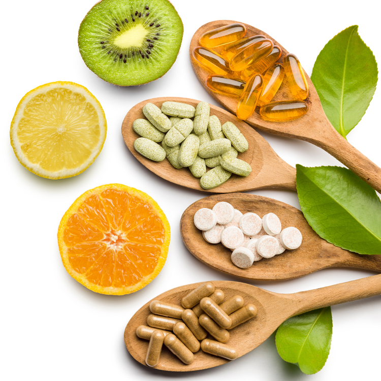 Individual practitioner-grade vitamins and minerals from A to Zinc