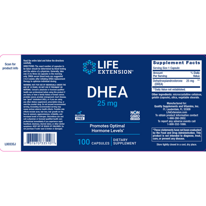 DHEA 25mg by Life Extension
