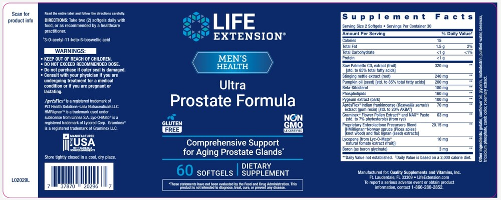 Ultra Prostate Formula by Life Extension