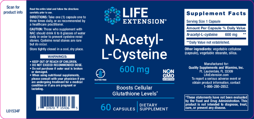 N-Acetyl-L-Cysteine by Life Extension