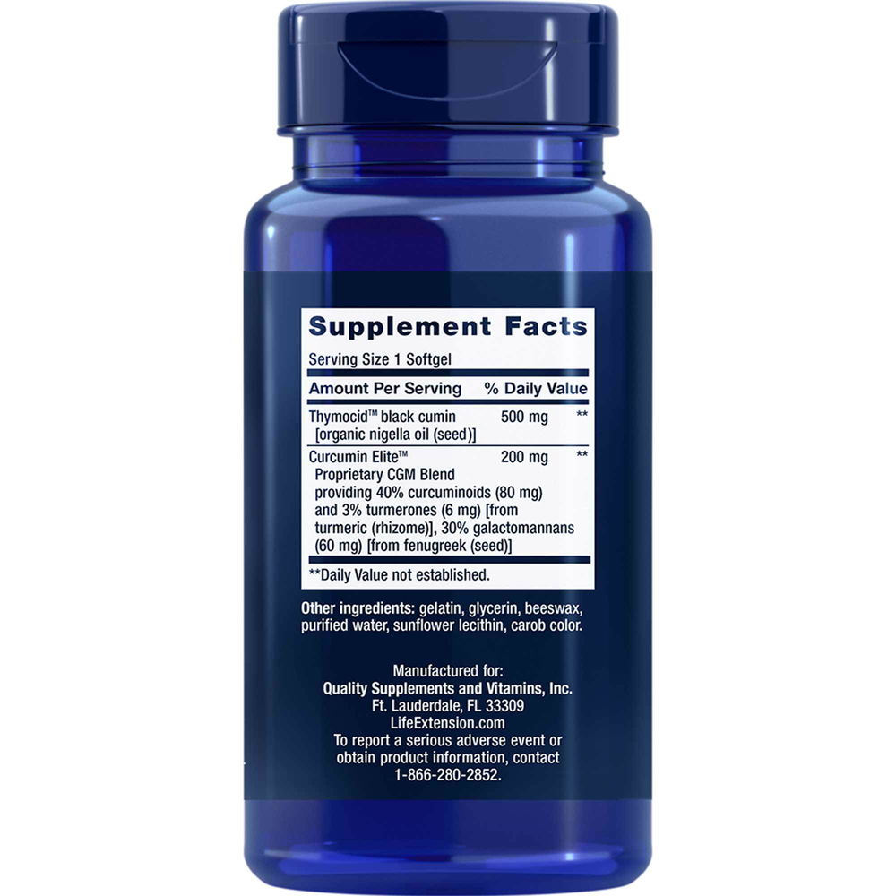 Black Cumin Seed Oil and Curcumin Elite™ Turmeric Extract by Life Extension