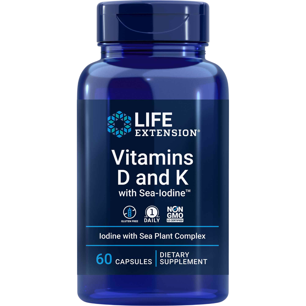 Vitamins D and K with Sea-Iodine by Life Extension