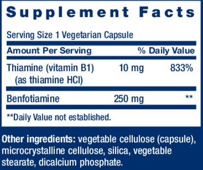 Mega Benfotiamine 250mg by Life Extension