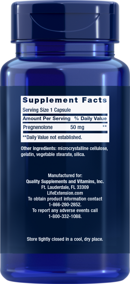 Pregnenolone 50mg by Life Extension