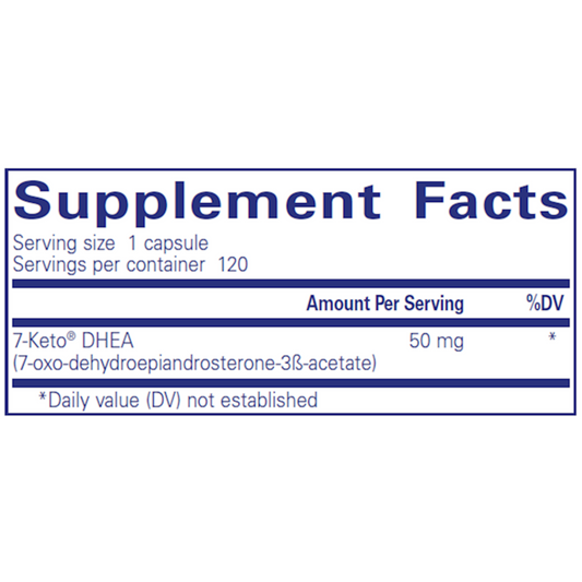 7 Keto DHEA 50Mg Pure Encapsulations Ingredients