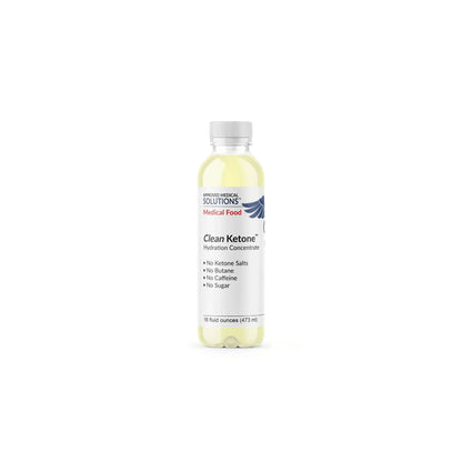 Front view of Approved Medical Solutions Clean Ketone Hydration 16 oz bottle for daily electrolyte support