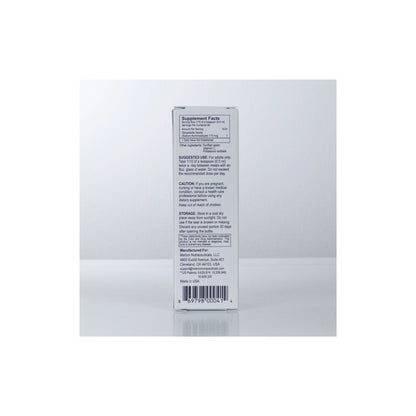 Back view of ClearDrops box detailing the triple-patented zeolite technology and supplement facts panel