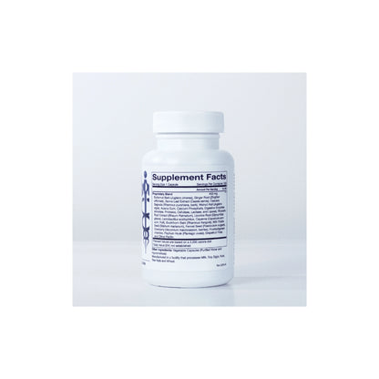 Close up of GLP-1 Cleanse supplement facts label detailing the professional grade botanical and mineral blend