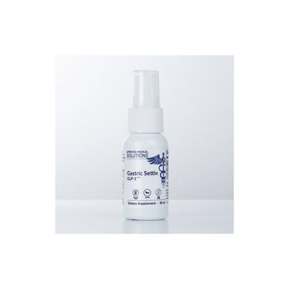 Front view of Approved Medical Solutions GLP-1 Gastric Settle spray bottle
