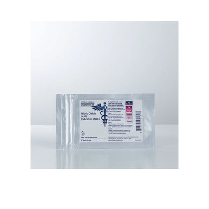 Front view of Approved Medical Solutions Nitric Oxide Indicator Strips 6 count package