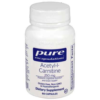 Acetyl I Carnitine 250 Mg Pure Encapsulations Bottle