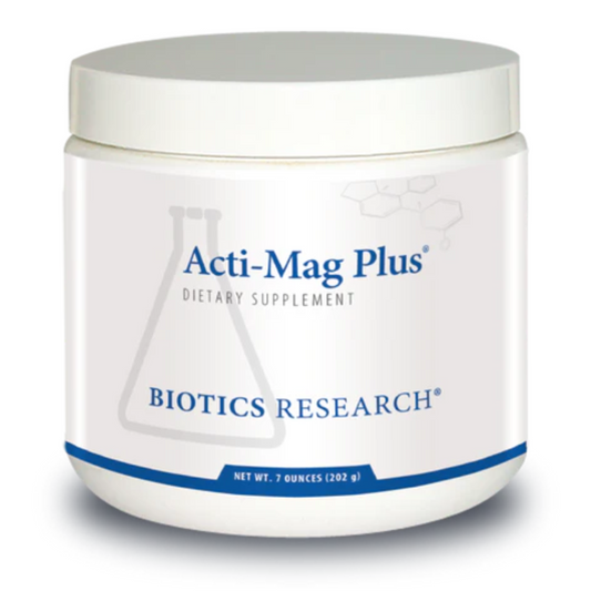 Acti-Mag Plus bottle by Biotics Research for energy, relaxation, and muscle support