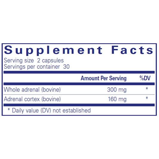 Adrenal Pure Encapsulations Ingredients