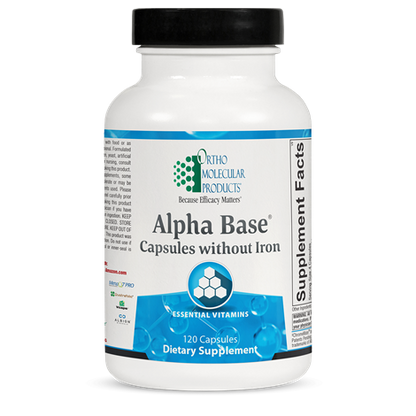 Alpha Base® Capsules without Iron by Ortho Molecular