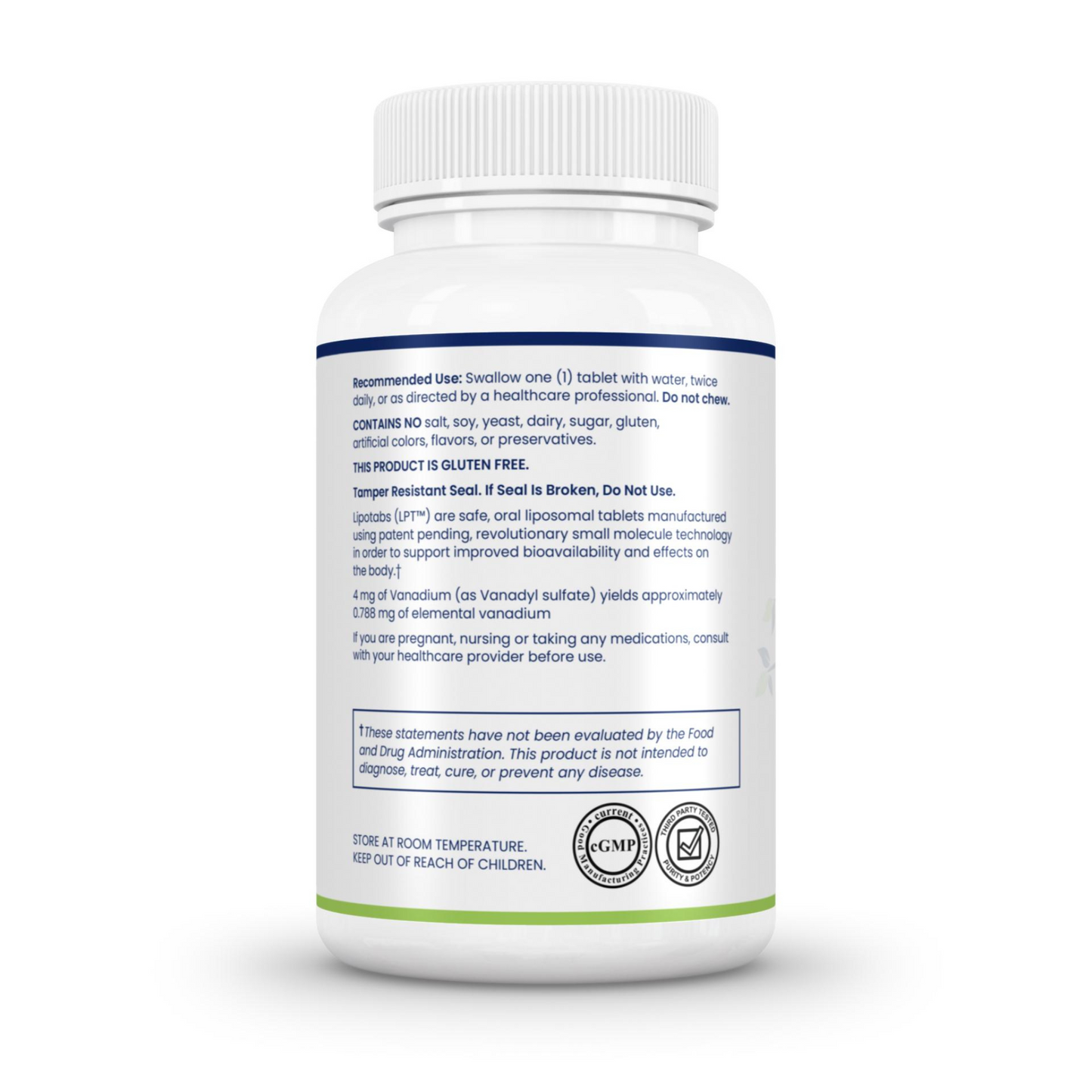 Berberine LPT Evexias Health Solutions Back Label 