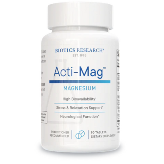 Acti-Mag bottle by Biotics Research for relaxation, energy support, and healthy muscle function