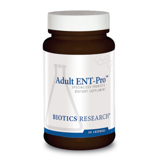 Adult-ENT Pro bottle by Biotics Research for ear, nose, and throat probiotic support