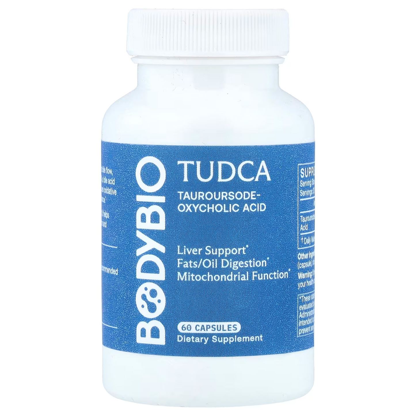 BodyBio TUDCA 60 Capsules (250 mg per Capsule)