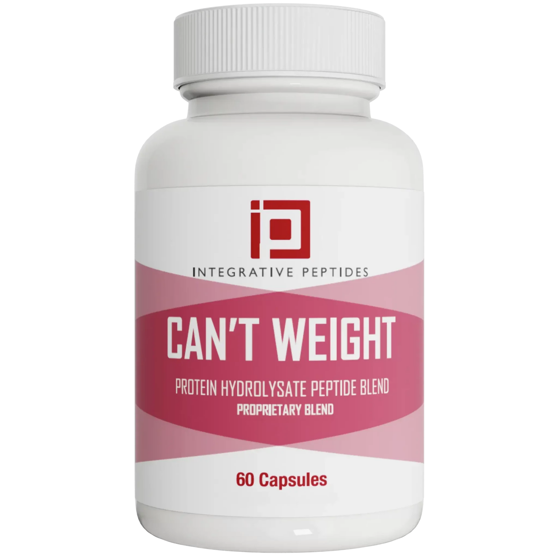 Can't Weight protein hydrolysate peptide blend supplement bottle with 60 capsules by Integrative Peptides