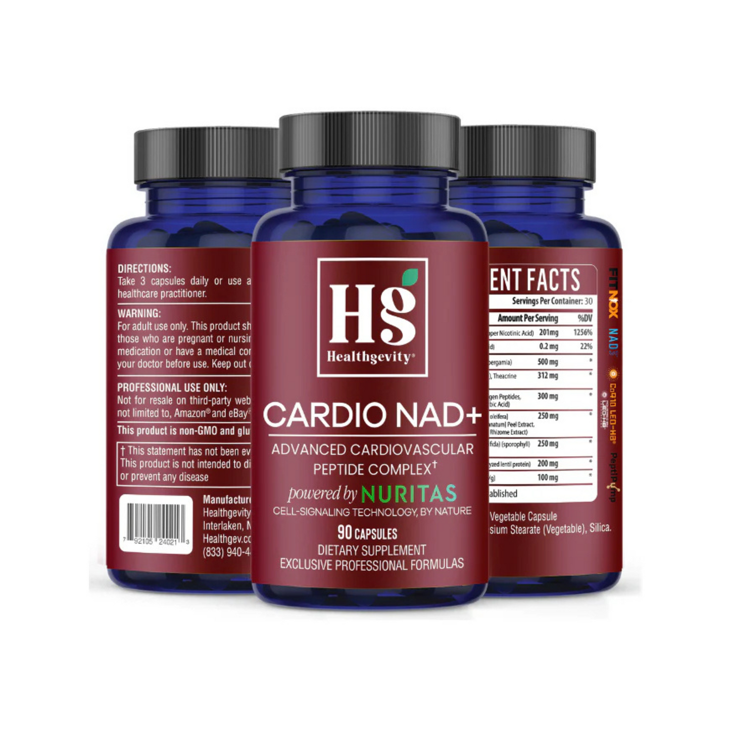 Cardio NAD Healthgevity Bottles