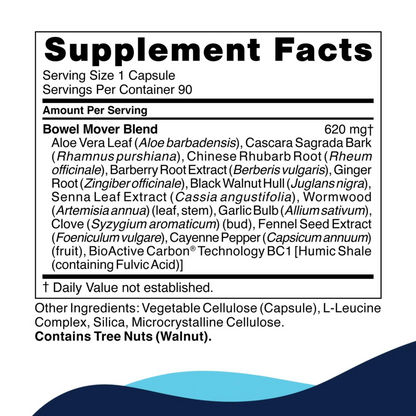 CellCore Bowel Mover supplement facts