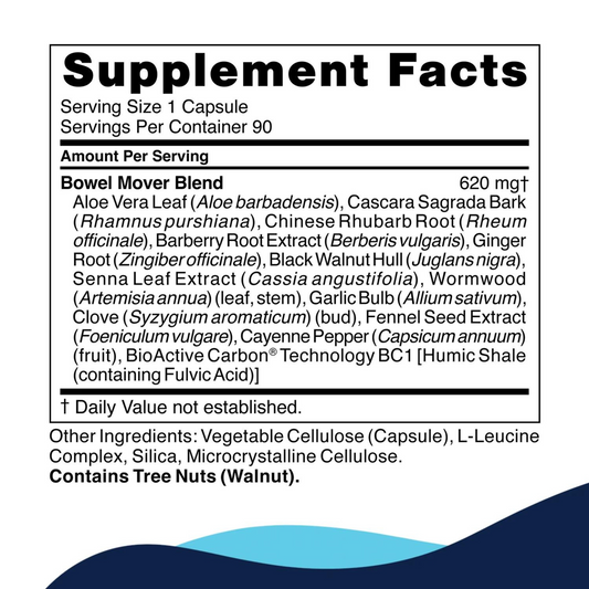 CellCore Bowel Mover supplement facts