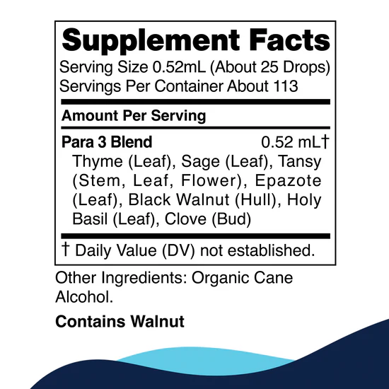 CellCore Para 3 Supplement Facts