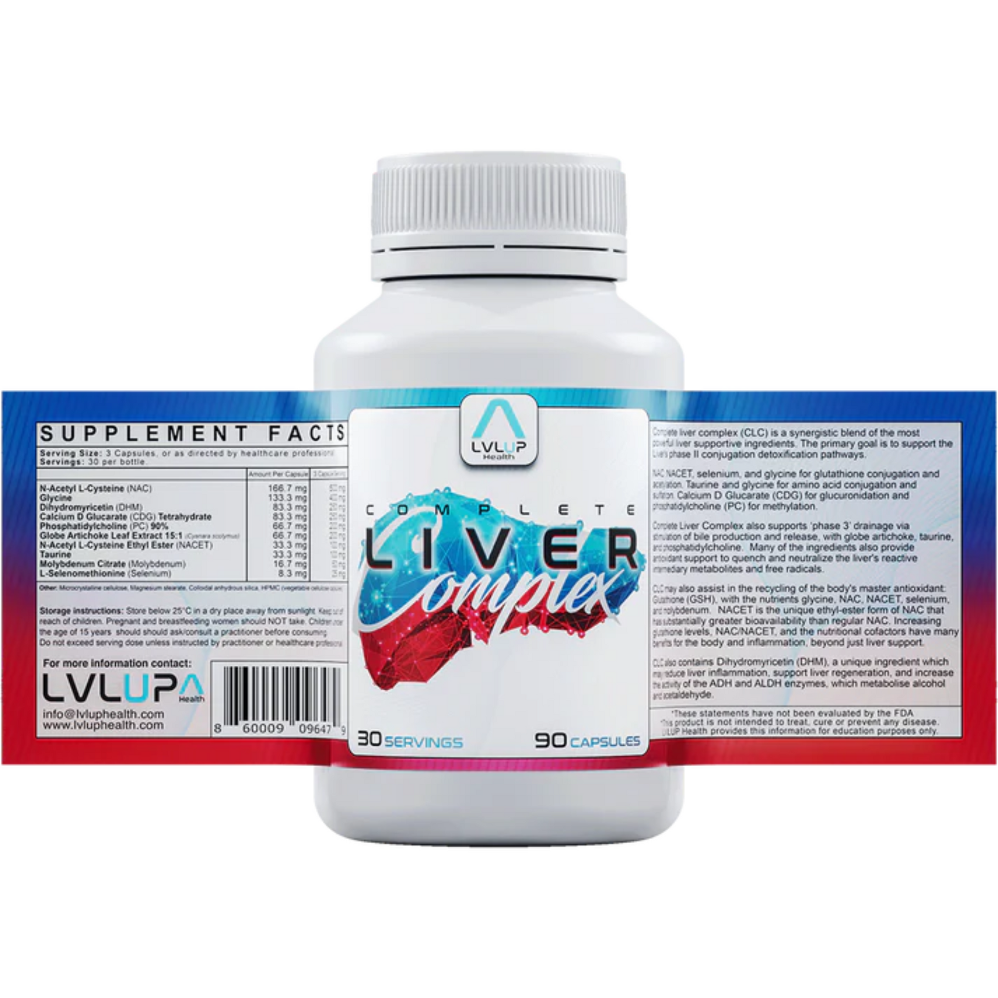 Complete Liver Complex LVLUP Health Label