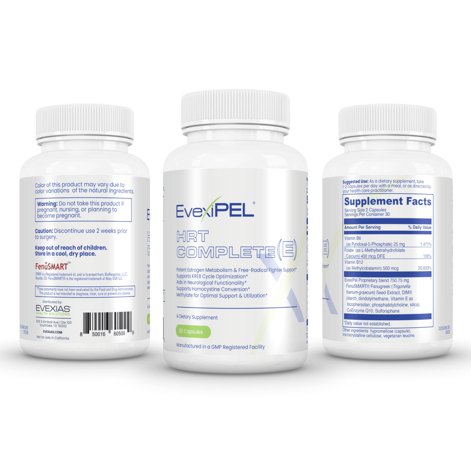 Estrogen Supplements HRT-E Evexias Trio