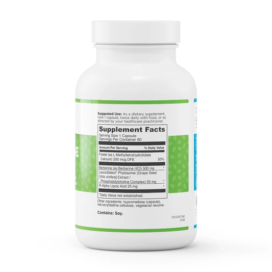 Evexias Health berberine ultra supplement bottle supplement facts and ingredients label