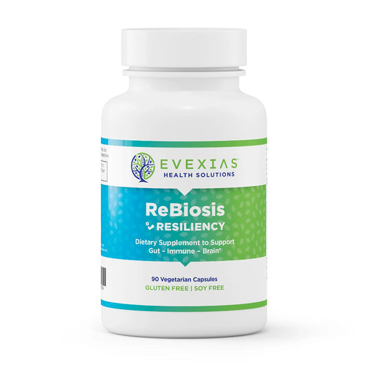 Evexias Health ReBiosis supplements bottle front