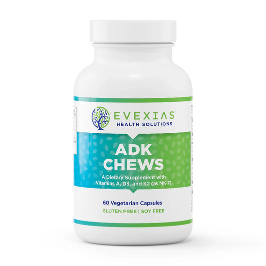 Evexias Health ADK Chews bottle vitamin A D3 K2 gummies