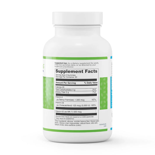 Evexias Health ADK chews bottle ingredients supplement facts label