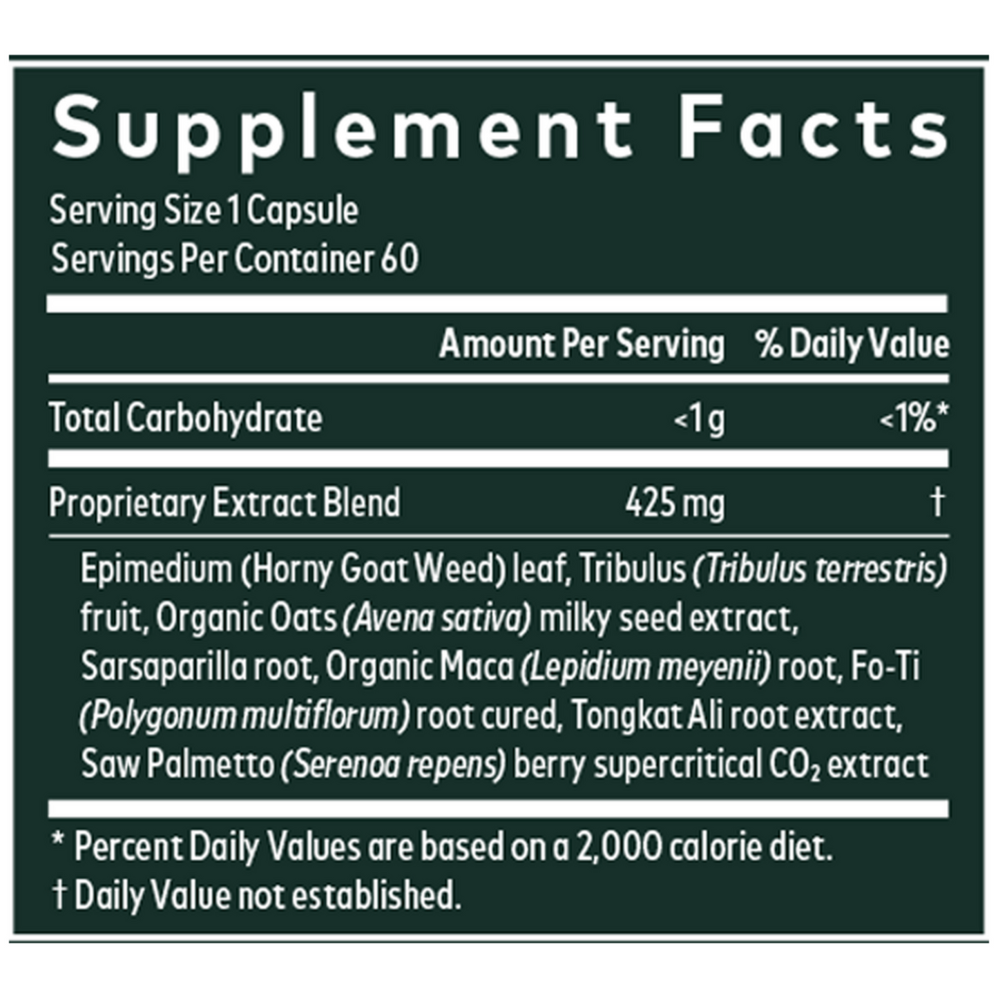 Gaia Herbs Male Libido Ingredients