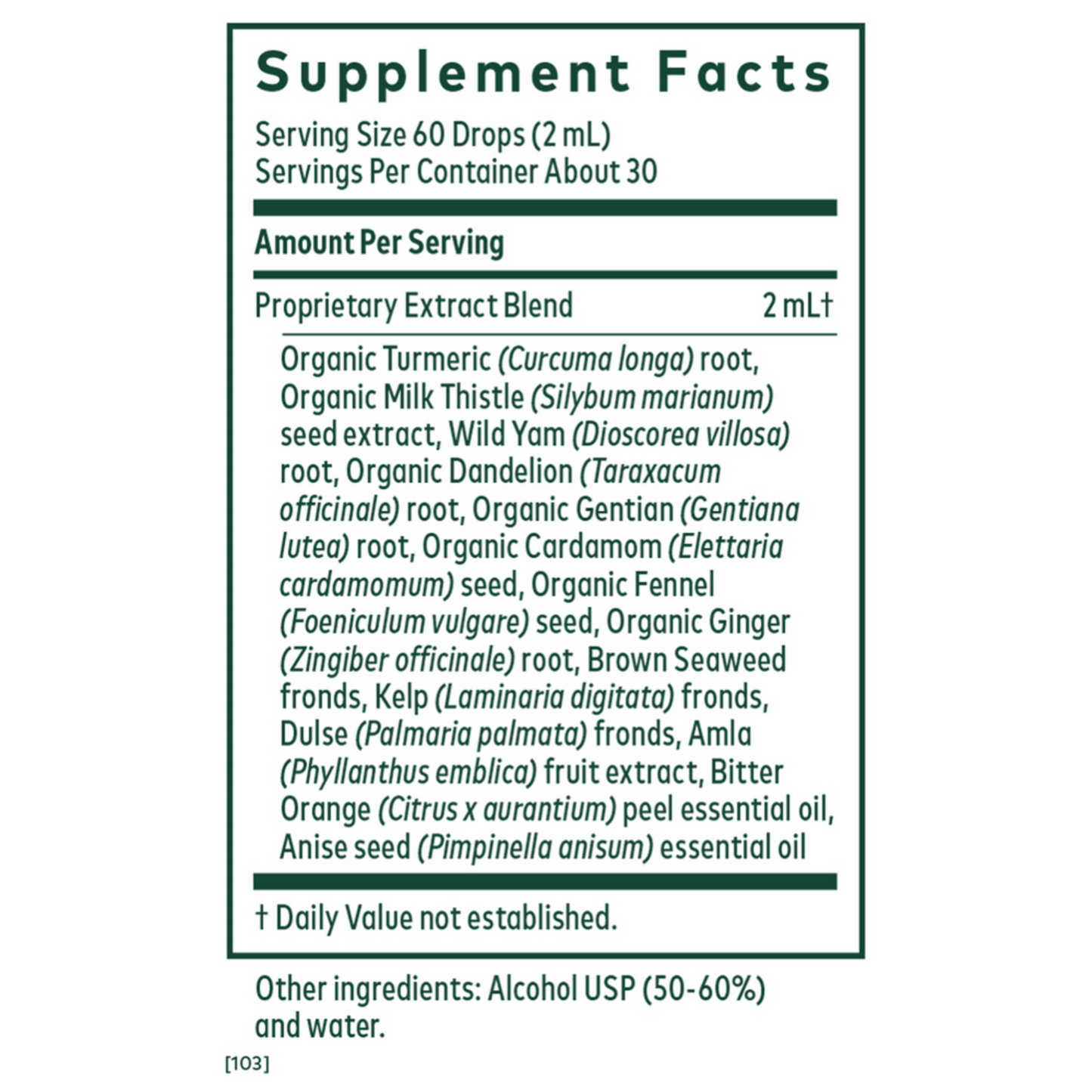 Gaia Herbs Pro Digestive Bitters Ingredients