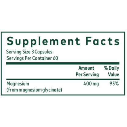 Gaia Herbs Pro Magnesium Glycinate 400 Ingredients
