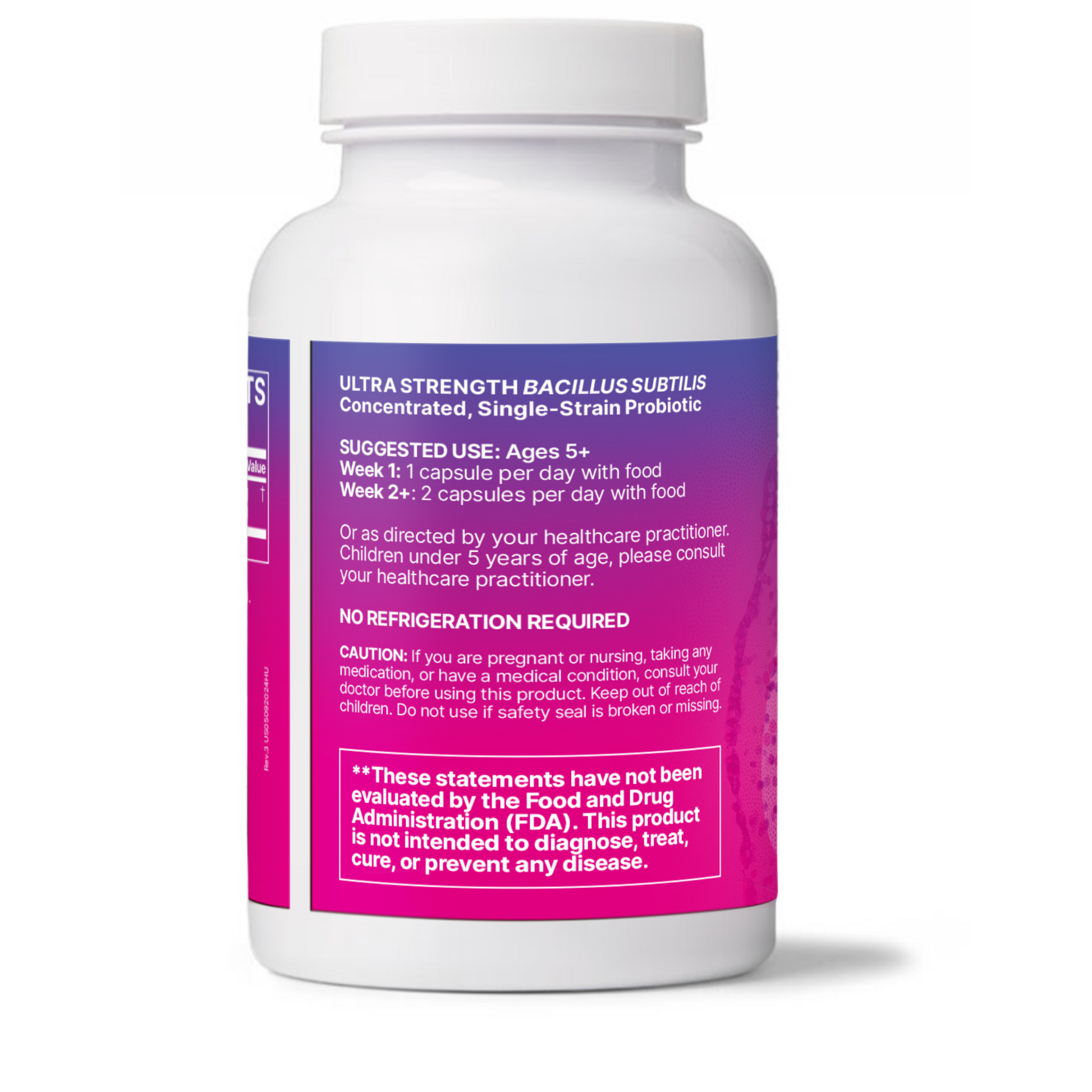 HU58 Microbiome Labs Back Label
