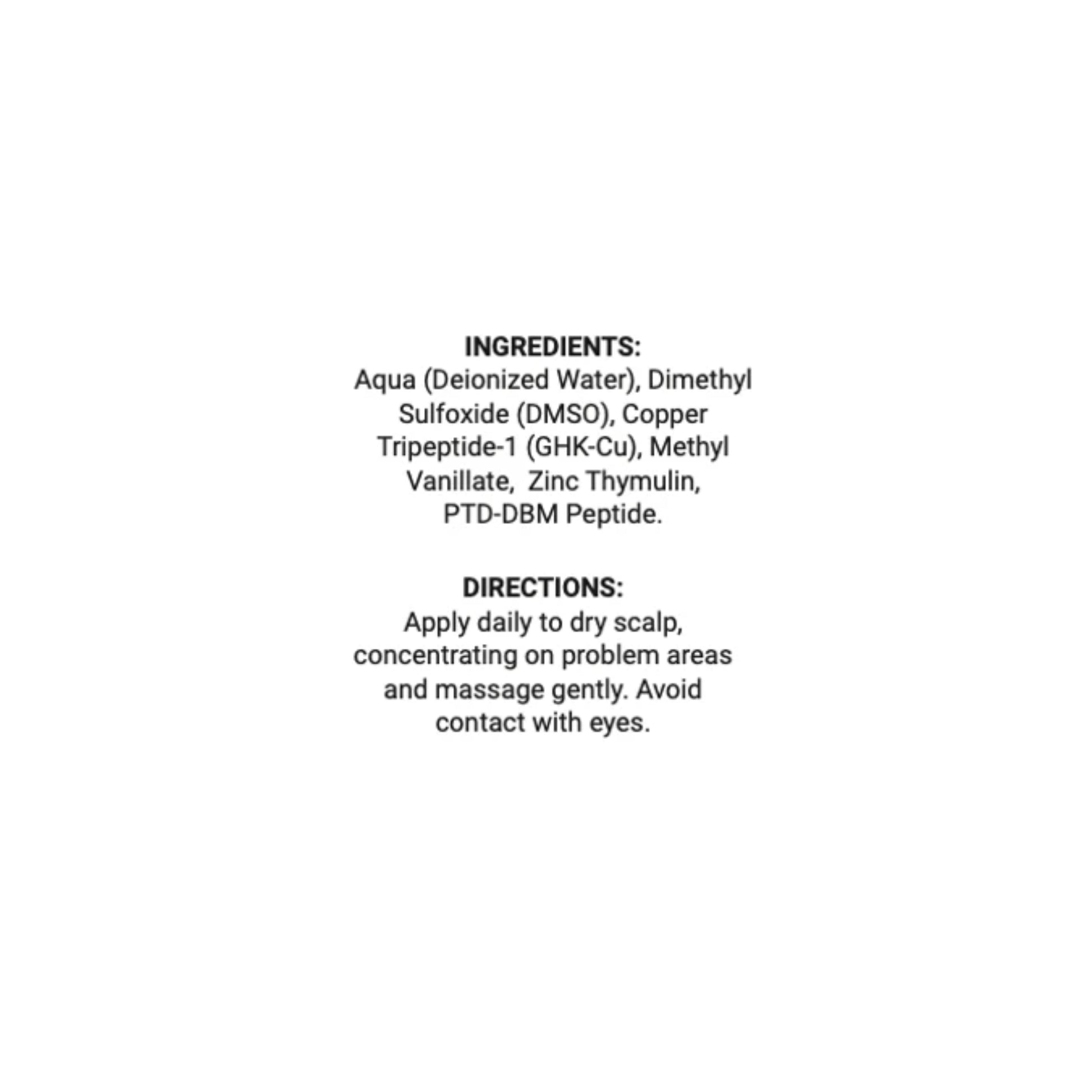 Hairgevity by Healthgevity ingredient and usage label showing peptide and antioxidant formula details