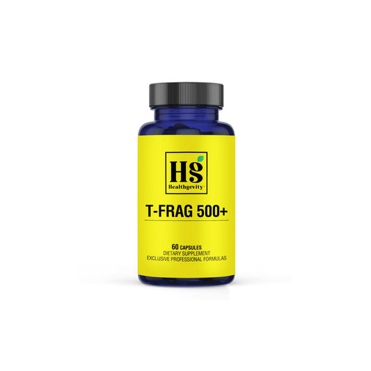 T-Frag 500 Plus by Healthgevity 60 capsule bottle front view showing advanced peptide supplement for tissue and immune support